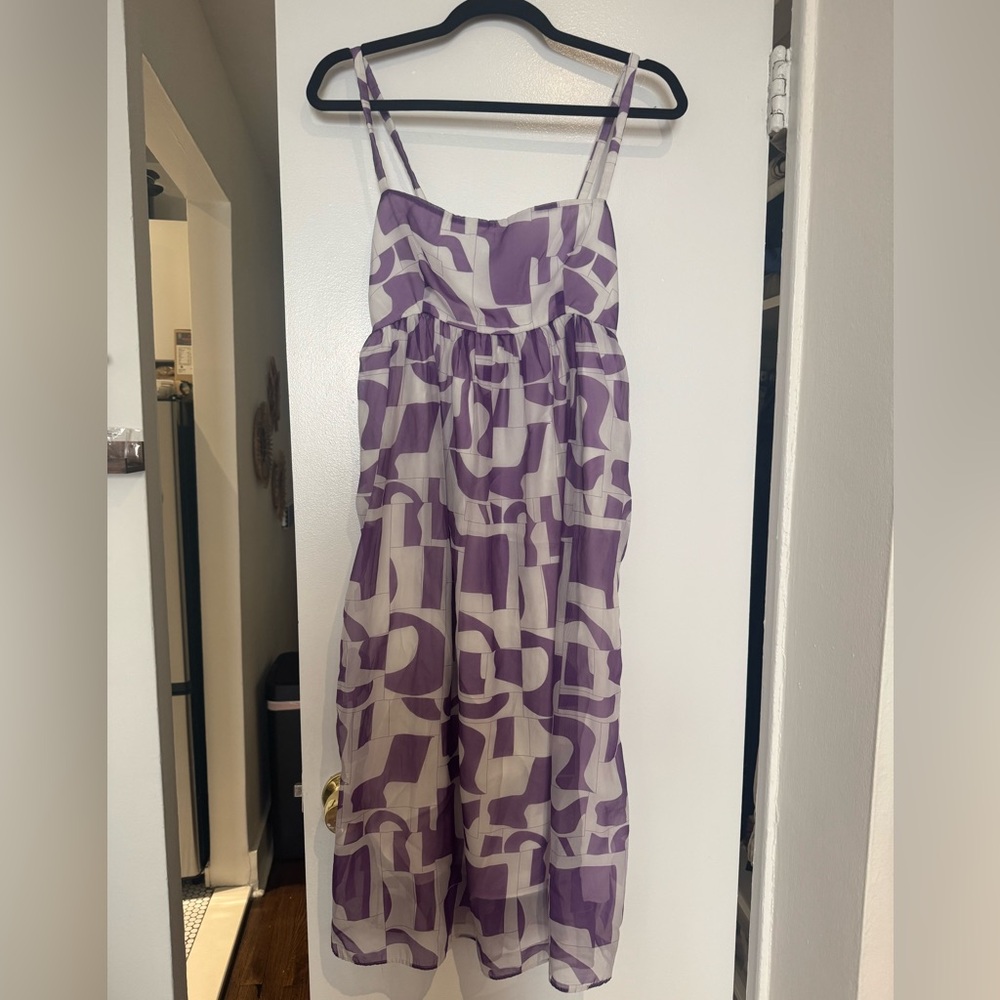 Baum Und Pferdgarten Purple & White Abstract Print Sundress